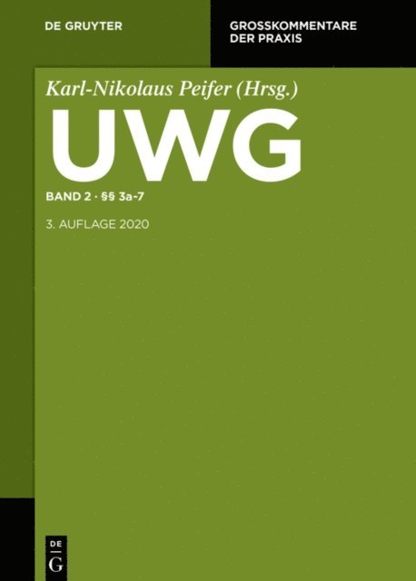 Louis Pahlow, Guido Toussaint, Jochen Glockner, Jan Eichelberger, Tim Dornis - §§ 3a-7, E-bok