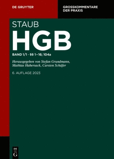 Hartmut Oetker, Jens Koch, Rafael Harnos, Stefan Grundmann - Einleitung; §§ 1-16; 104a, E-bok