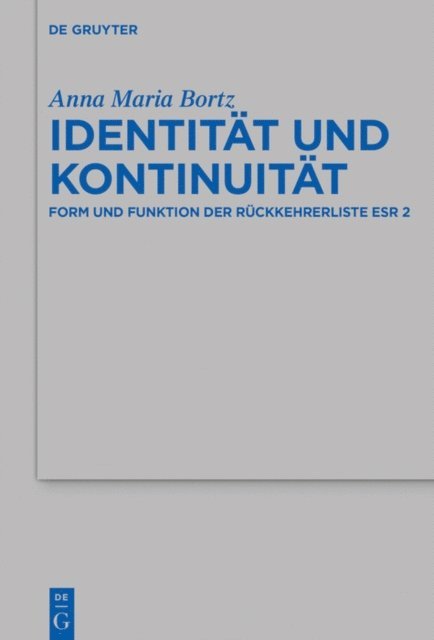 Anna Maria Bortz - Identität und Kontinuität, E-bok