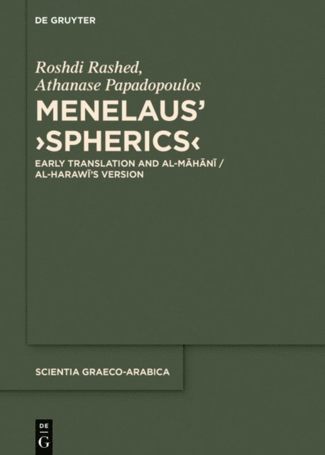 Athanase Papadopoulos, Roshdi Rashed - Menelaus'  Spherics, E-bok