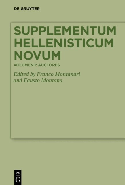 Fausto Montana, Franco Montanari - Supplementum Hellenisticum Novum, E-bok