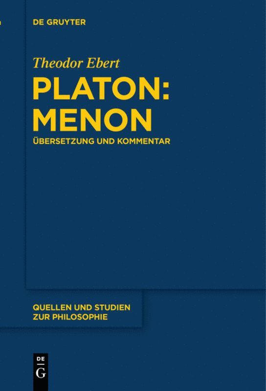 Theodor Ebert - Platon: Menon, Inbunden