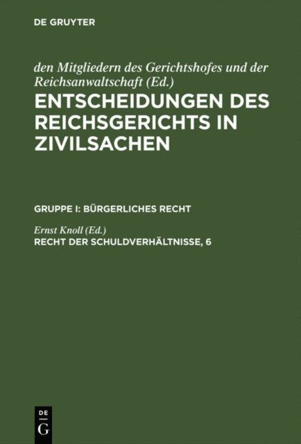 Ernst Knoll - Recht der Schuldverhältnisse, 6, E-bok