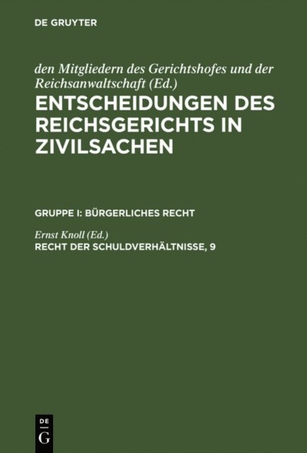 Ernst Knoll - Recht der Schuldverhältnisse, 9, E-bok