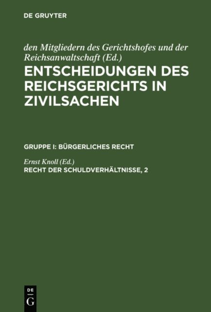 Ernst Knoll - Recht der Schuldverhältnisse, 2, E-bok