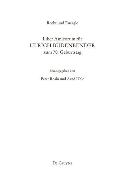 Arnd Uhle, Peter Rosin - Recht und Energie, E-bok