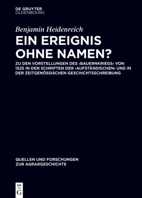 Benjamin Heidenreich - Ein Ereignis ohne Namen?, E-bok