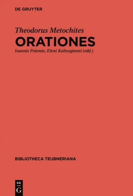 Eleni Kaltsogianni, Ioannis Polemis - Orationes, E-bok