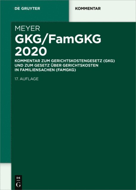 Dieter Meyer - GKG/FamGKG 2020, E-bok