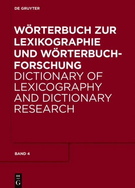 Werner Wolski, Michael Mann, Matthias Kammerer, Rufus Hjalmar Gouws, Herbert Ernst Wiegand - V – Z; Nachträge und Gesamtregister A – H, E-bok