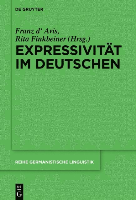 Rita Finkbeiner, Franz d' Avis - Expressivität im Deutschen, E-bok