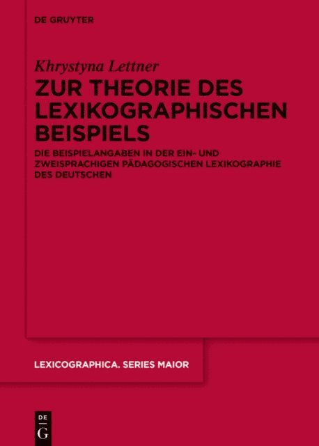 Khrystyna Lettner - Zur Theorie des lexikographischen Beispiels, E-bok