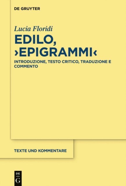 Lucia Floridi - Edilo, ›Epigrammi‹, E-bok