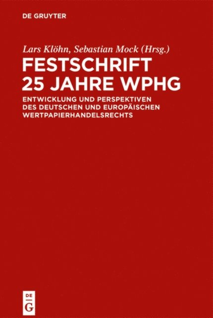 Sebastian Mock, Lars Klohn - Festschrift 25 Jahre WpHG, E-bok