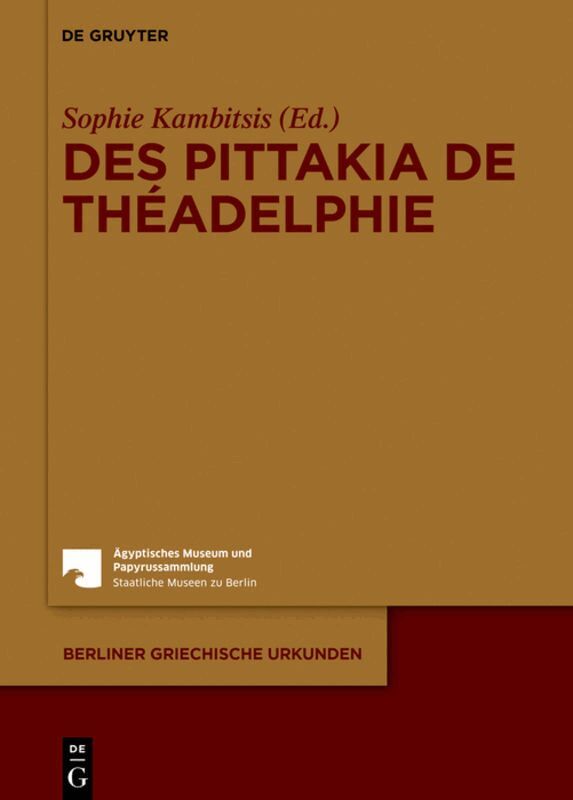 Sophie Kambitsis - Des pittakia de Théadelphie, Inbunden