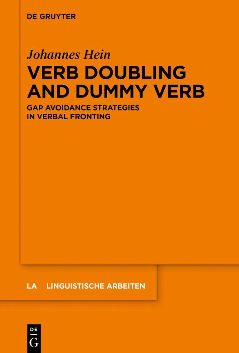 Johannes Hein - Verb Doubling and Dummy Verb, Inbunden