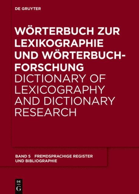 Werner Wolski, Michael Mann, Matthias Kammerer, Rufus Hjalmar Gouws, Herbert Ernst Wiegand - Äquivalentregister und Bibliographie, E-bok