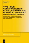 Type Noun Constructions in Slavic, Germanic and Romance Languages