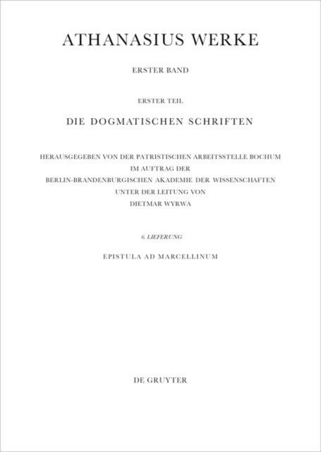 Dietmar Wyrwa, Kyriakos Savvidis - Epistula ad Marcellinum, E-bok