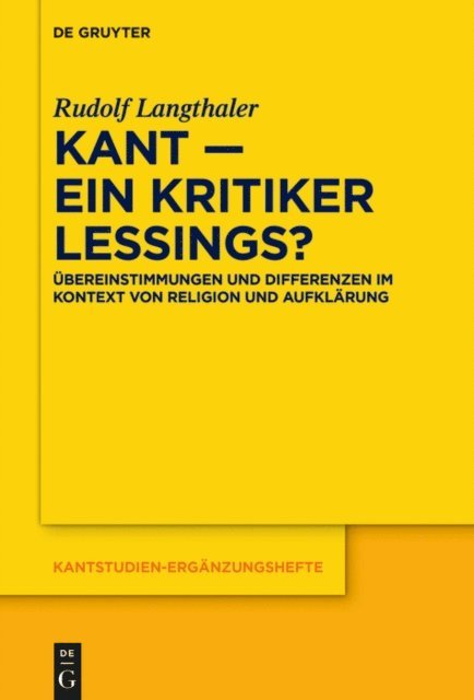 Rudolf Langthaler - Kant – ein Kritiker Lessings?, E-bok