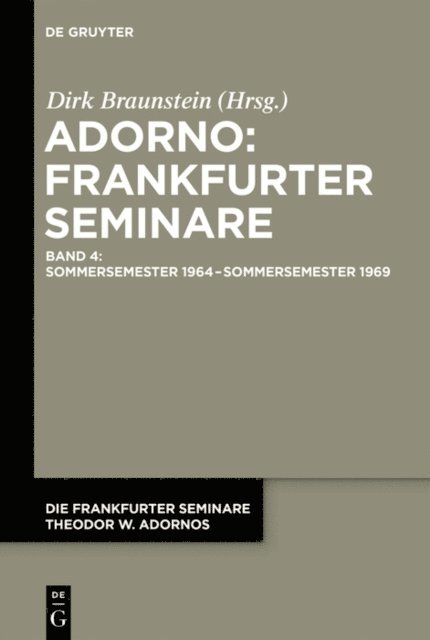 Dirk Braunstein - Sommersemester 1964 – Sommersemester 1969, E-bok