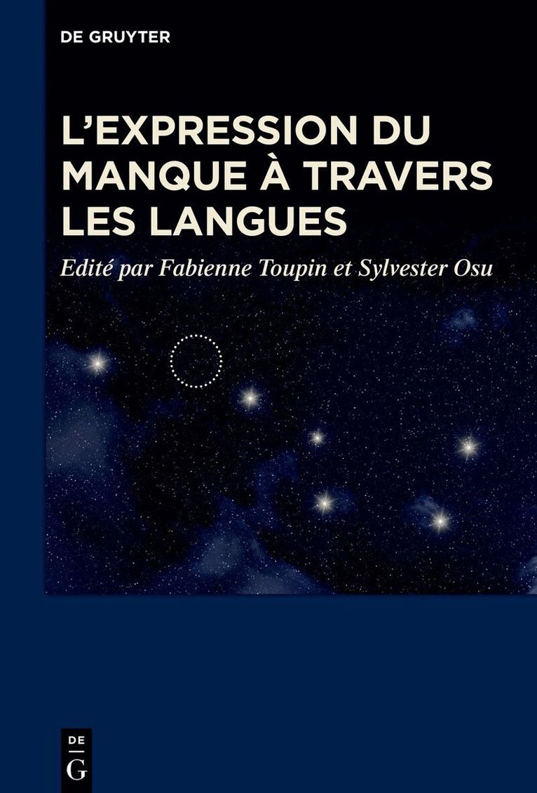 Fabienne Toupin, Sylvester Osu - L’expression du manque à travers les langues, Inbunden