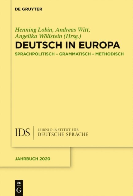 Angelika Wollstein, Andreas Witt, Henning Lobin - Deutsch in Europa, E-bok
