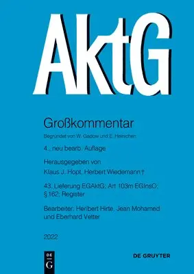 Heribert Hirte, Jean Mohamed, Eberhard Vetter - Egaktg; § 162; Art 103m Eginso, Häftad. Tillgänglighet: Tillfälligt slut