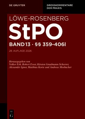 Frank Peter Schuster, Marc Wenske - §§ 359-406l, Inbunden