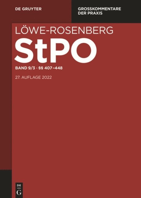 Karsten Gaede - §§ 407-448, E-bok