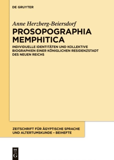 Anne Herzberg-Beiersdorf - Prosopographia Memphitica, E-bok