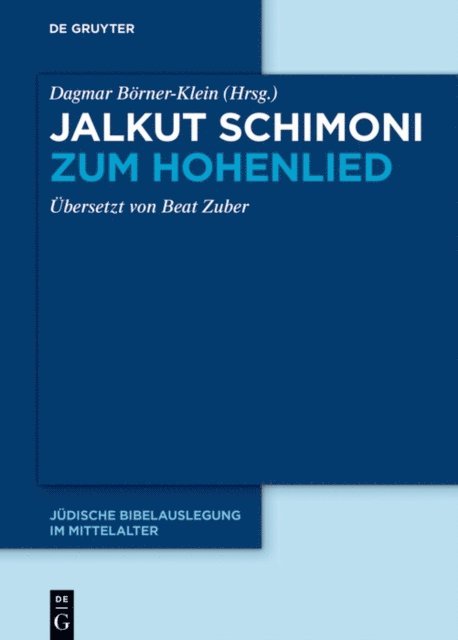 Dagmar Borner-Klein - Jalkut Schimoni zum Hohenlied, E-bok. Tillgänglighet: Lägg i varukorg