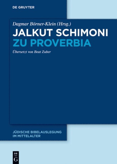 Dagmar Borner-Klein - Jalkut Schimoni zu Proverbia, E-bok