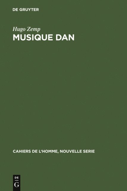 Hugo Zemp - Musique Dan, E-bok