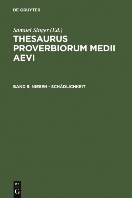 Kuratorium Singer der SAGW - niesen - Schädlichkeit, E-bok