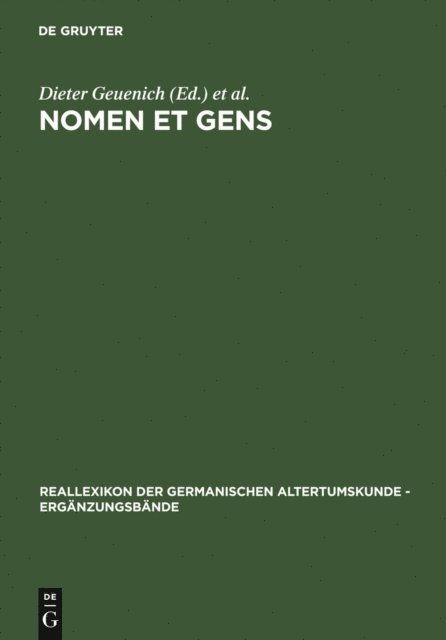Jorg Jarnut, Wolfgang Haubrichs, Dieter Geuenich - Nomen et gens, E-bok