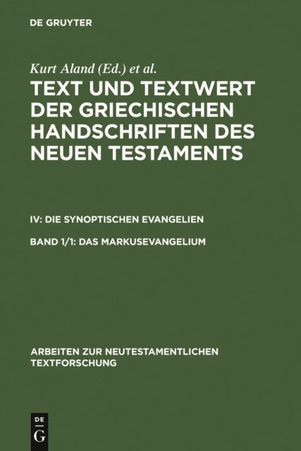 Barbara Aland, Kurt Aland - Das Markusevangelium, E-bok