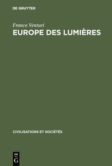 Franco Venturi - Europe des lumières, E-bok