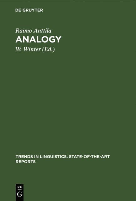 Raimo Anttila, W. Winter - Analogy, E-bok