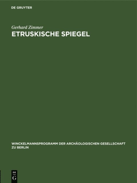 Gerhard Zimmer - Etruskische Spiegel, E-bok