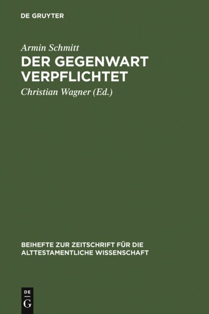 Armin Schmitt, Christian Wagner - Der Gegenwart verpflichtet, E-bok