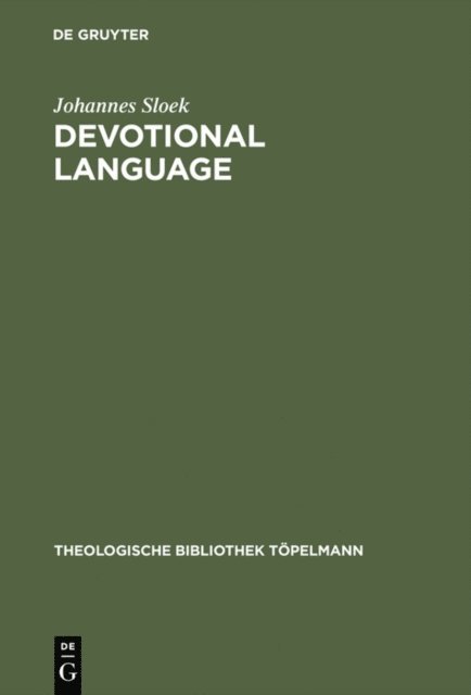 Johannes Sloek - Devotional Language, E-bok