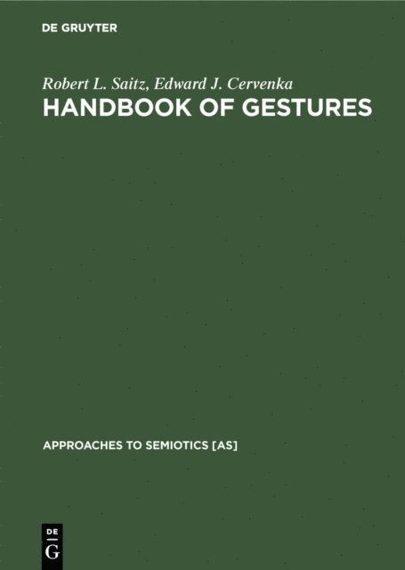 Edward J. Cervenka, Robert L. Saitz - Handbook of Gestures, E-bok. Tillgänglighet: Lägg i varukorg