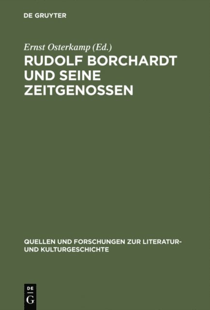 Ernst Osterkamp - Rudolf Borchardt und seine Zeitgenossen, E-bok