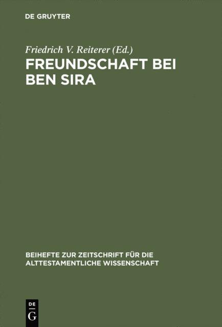Friedrich V. Reiterer - Freundschaft bei Ben Sira, E-bok