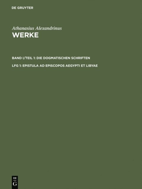 Kyriakos Savvidis, Dirk U. Hansen, Karin Metzler - Epistula ad episcopos Aegypti et Libyae, E-bok