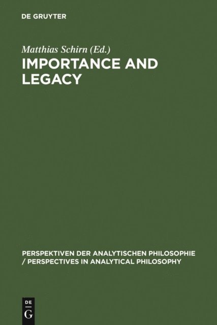 Matthias Schirn - Importance and Legacy, E-bok