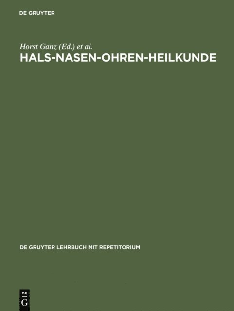 V. Jahnke, Horst Ganz - Hals-Nasen-Ohren-Heilkunde, E-bok