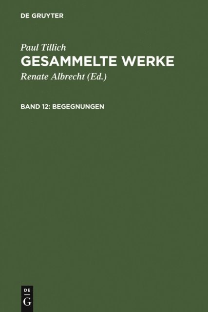 Paul Tillich, Renate Albrecht - Begegnungen, E-bok