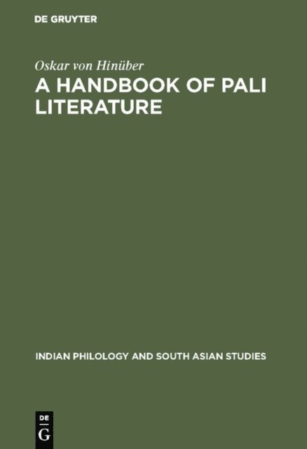 Oskar von Hinuber - Handbook of Pali Literature, E-bok